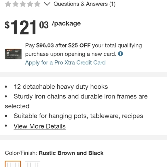 Rustic Hanging Pot Rack - Picture 7 of 9